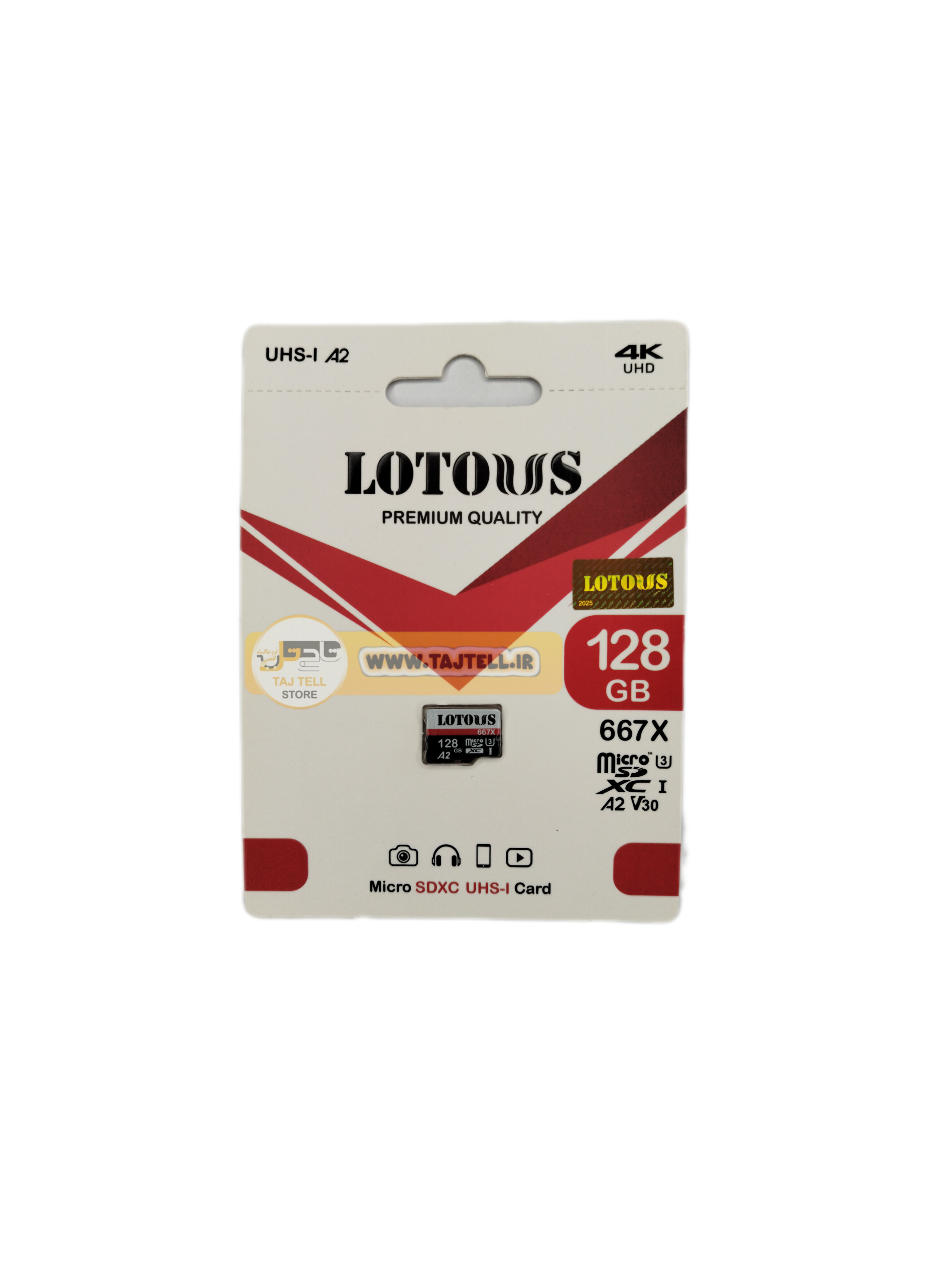 کارت حافظه (مموری) موبایل مدل LOTOUS 667X A2 V30ظرفیت128 گیگابایت