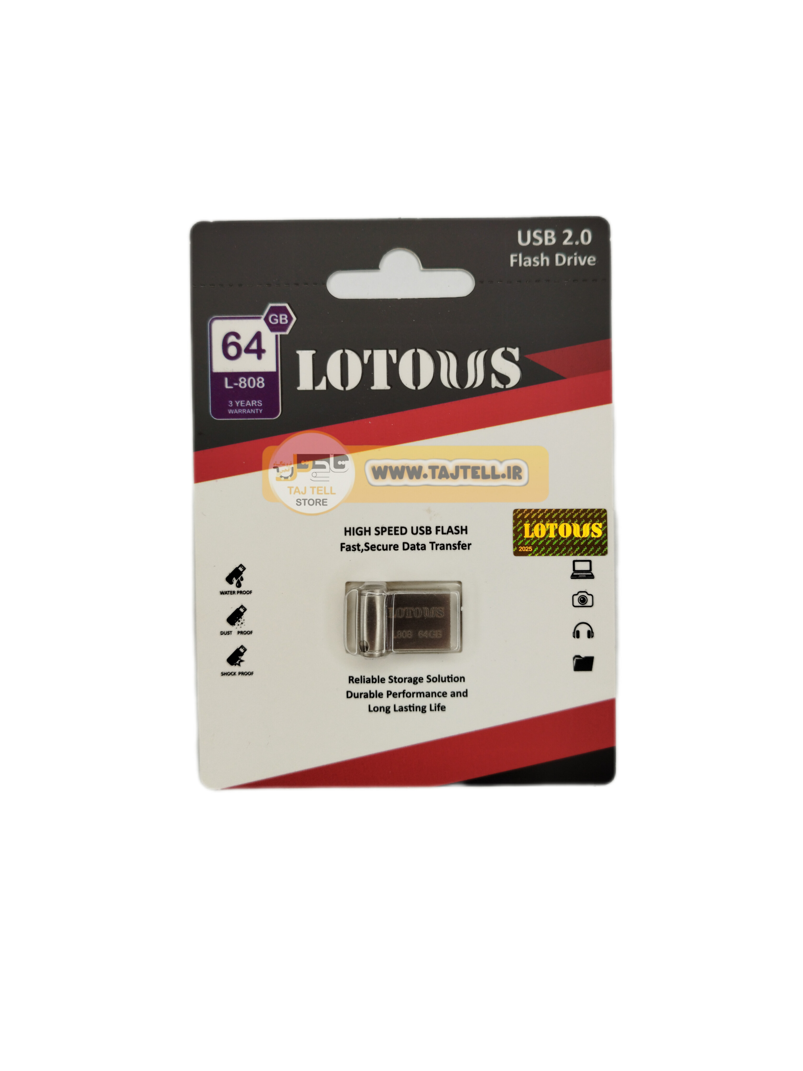 فلش مموری لوتوس مدل LOTOUS L808ظرفیت 64 گیگابایت