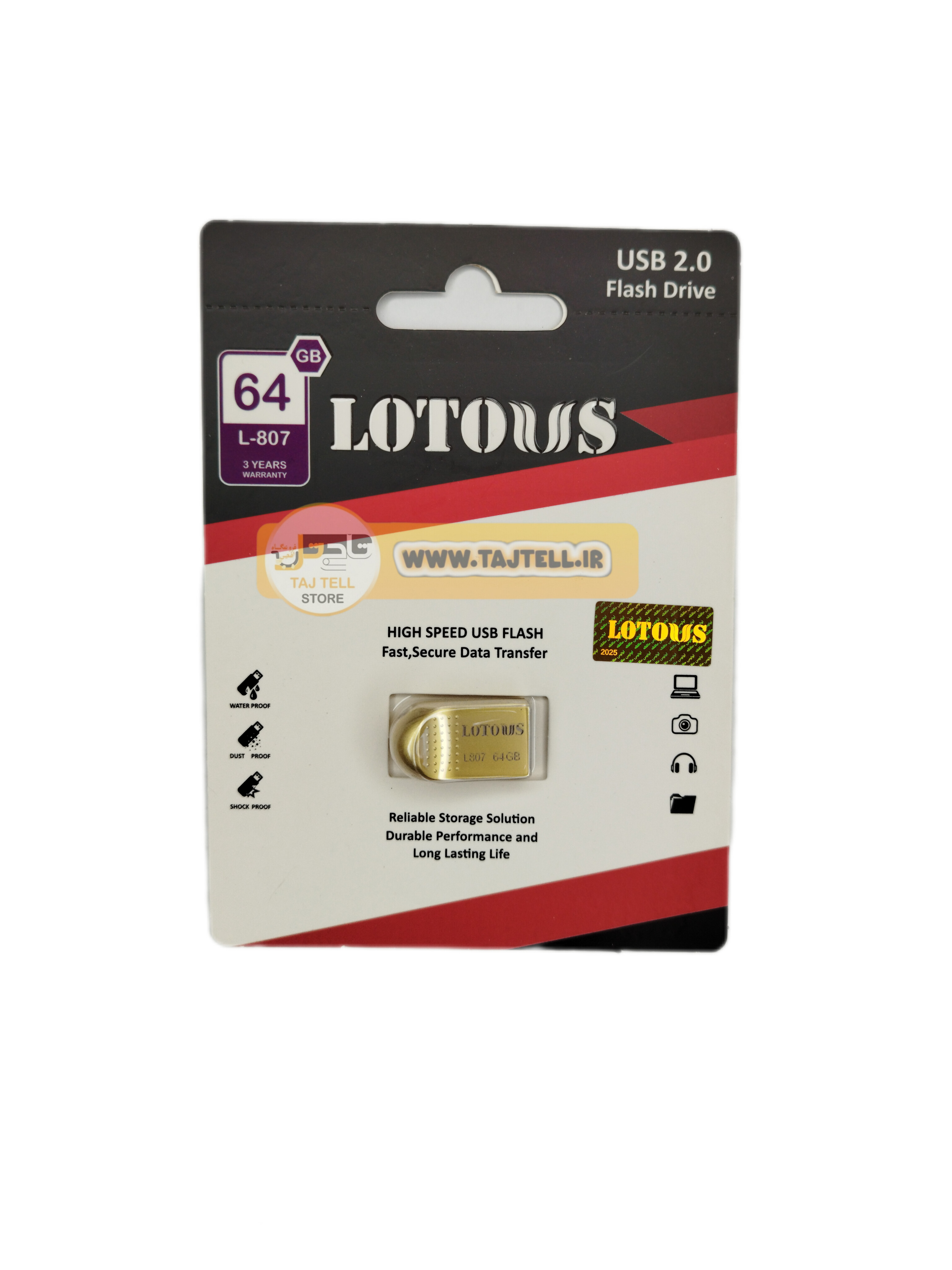 فلش مموری لوتوس مدل LOTOUS L807ظرفیت 64 گیگابایت